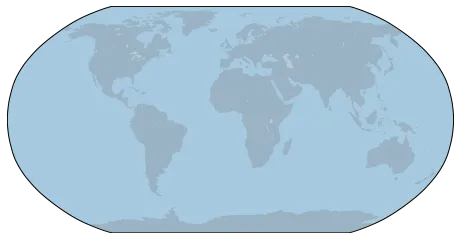 Basic background map with Python and Basemap: Projection (3)