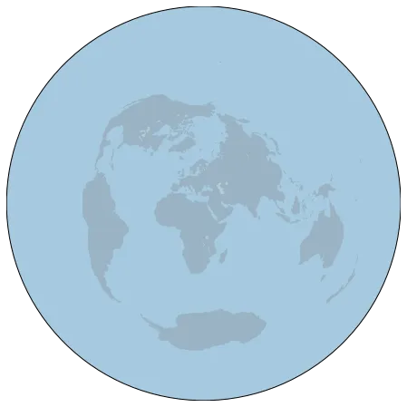 Basic background map with Python and Basemap: Projection (4)