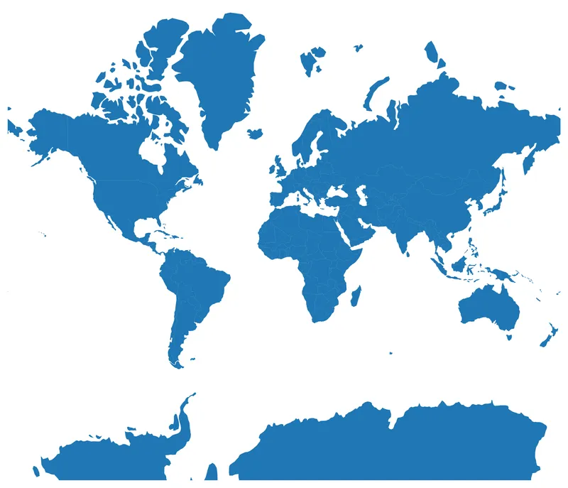Change map projection in Python charts: The mercator projection (2)