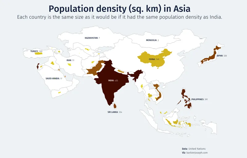 Non contiguous cartogram in Python: Annotations of countries