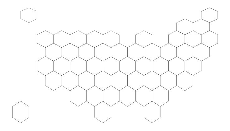 Hexbin map from geoJson file with Python: 🙇 Basic hexbin map