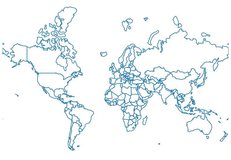 Bubble map with annotations and arrows: Simple background map