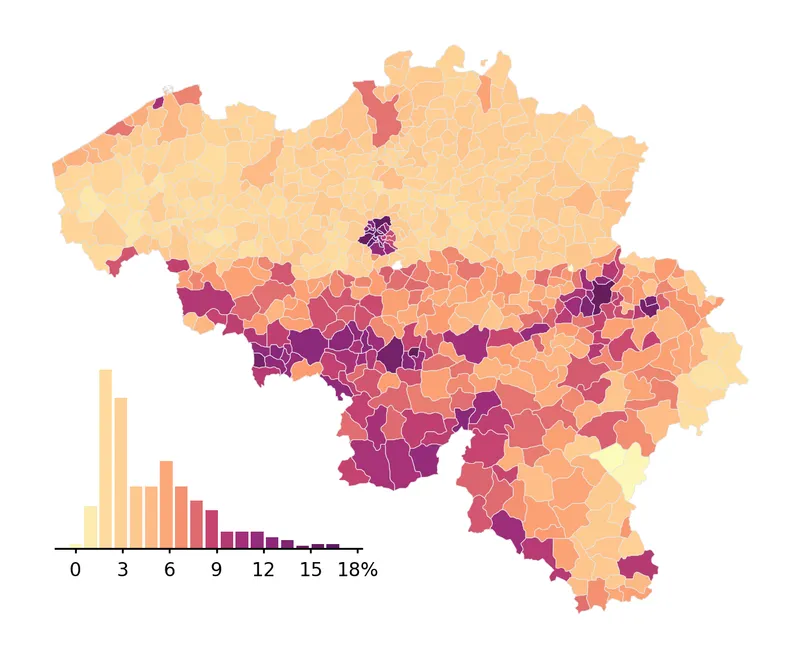 Combine choropleth map and barplot in Python: Add barplot
