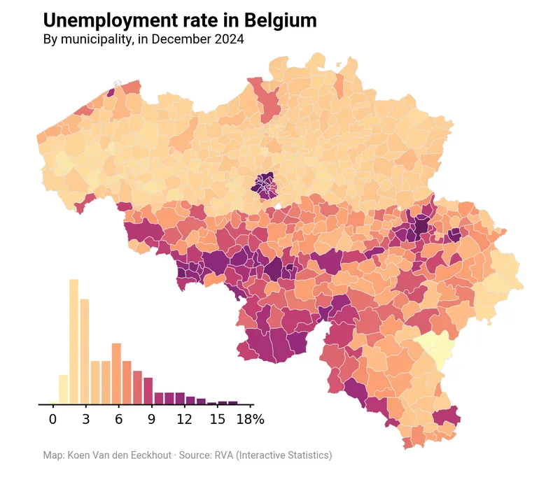 Combine choropleth map and barplot in Python: Add annotations