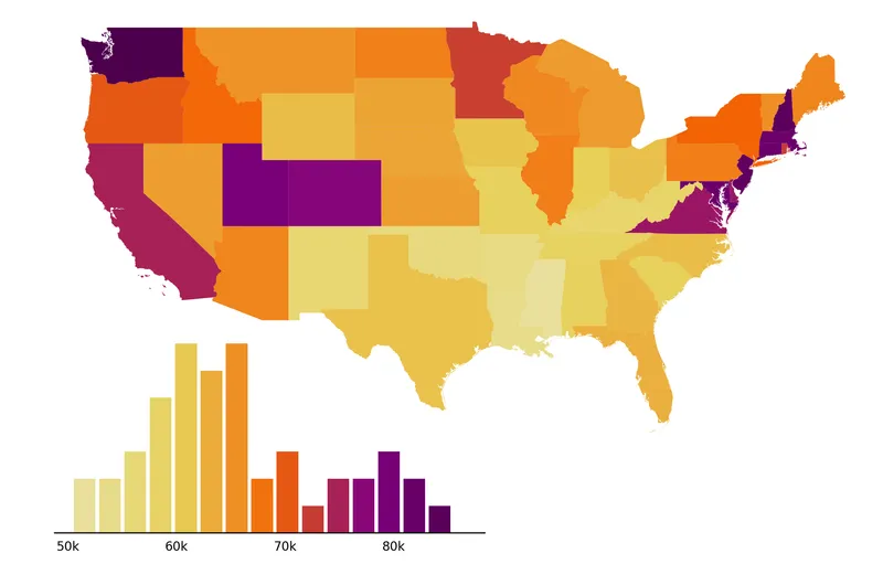 Combine choropleth map and histogram in Python: Clean the Axes of map and barplot