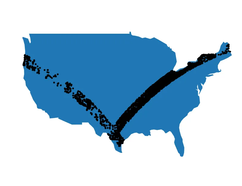 Map with scatter plot on top: Add scatter plots