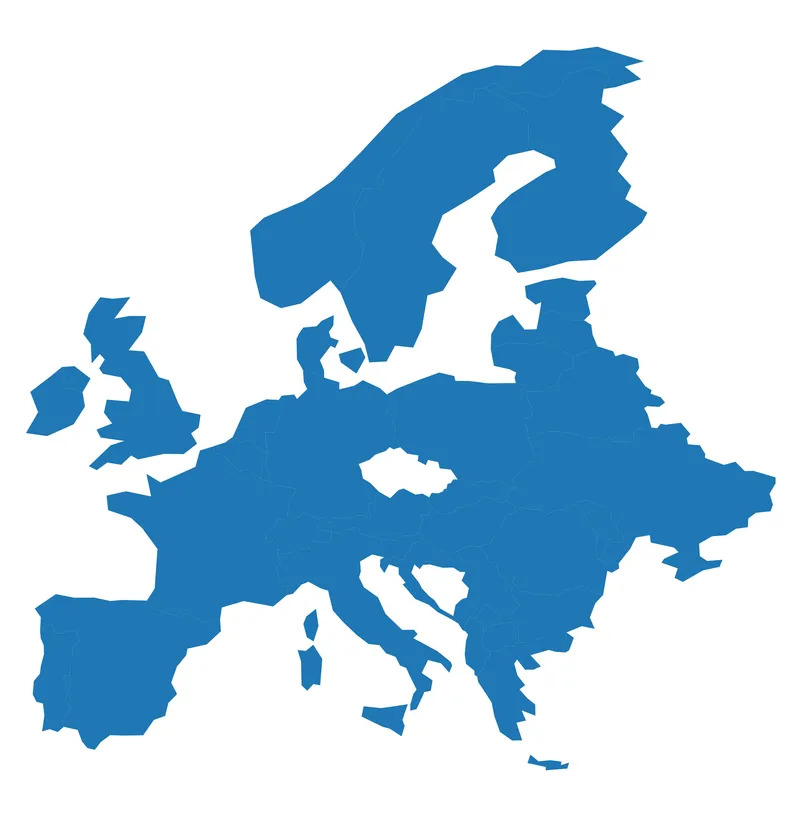 Choropleth map with a customized legend: Custom axis