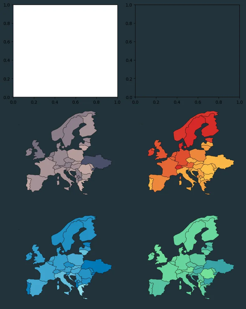 Multiple choropleth maps: Custom colors