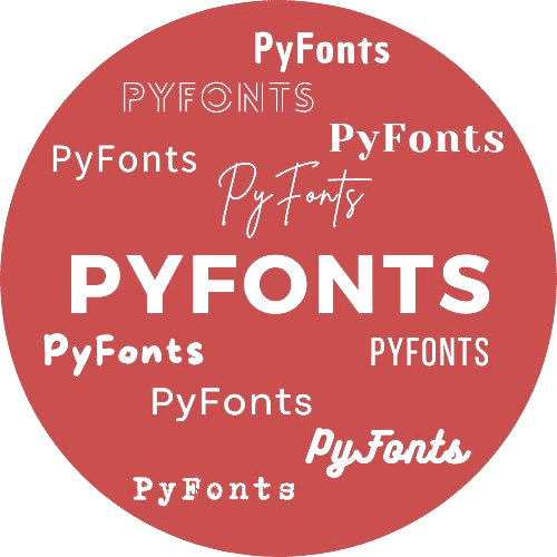 logo of a chart:pyfonts