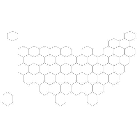 Most basic hexbin map from geoJson with python.