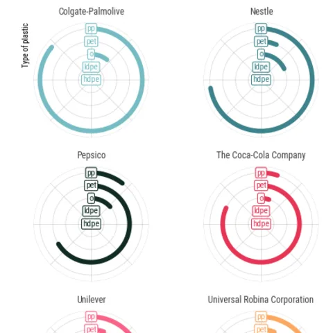 Circular barplot with small multiple