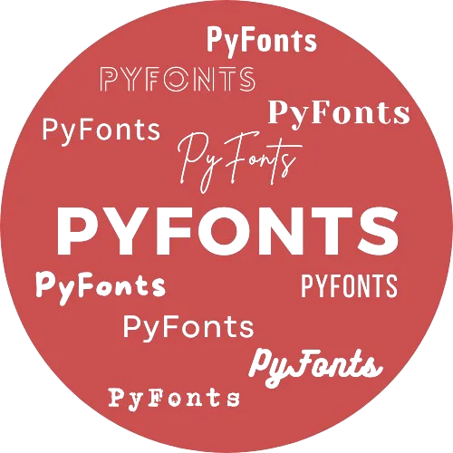 logo of a chart:pyfonts
